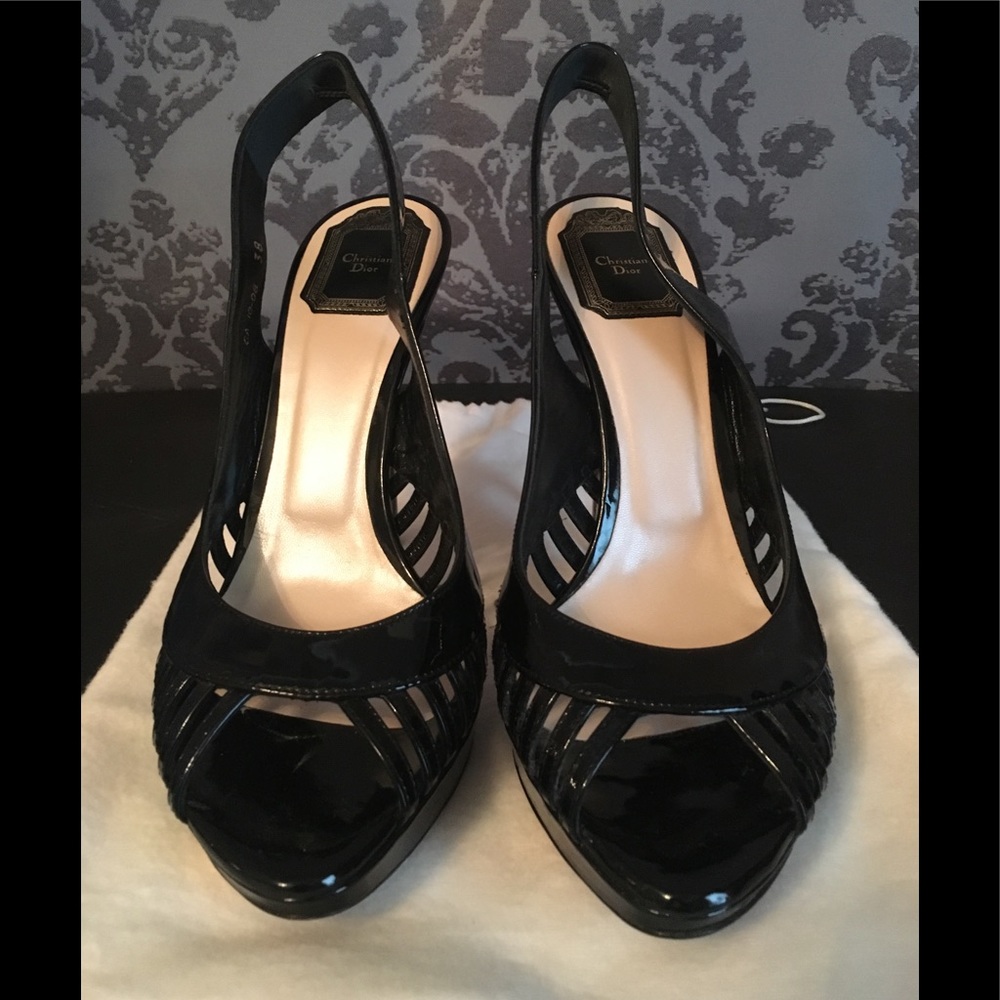 DIOR Peep Toe Slingbacks